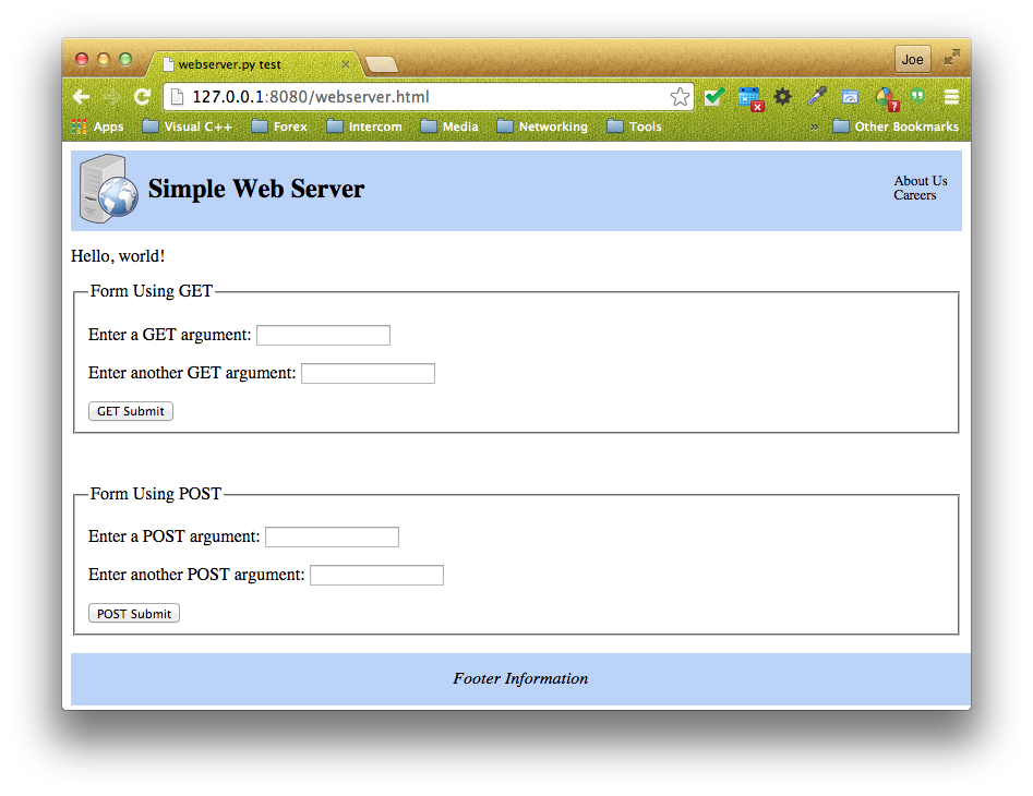 Simple Python Web Server To Demonstrate GET POST Handling Joe s Blog